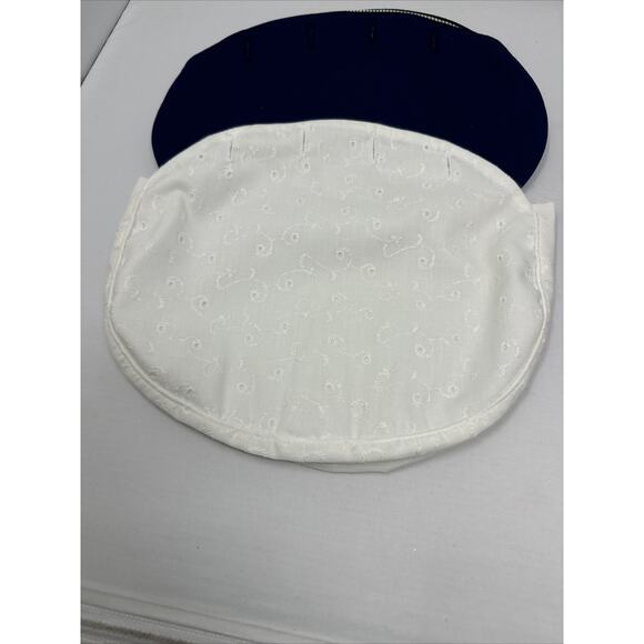 Vintage Bermuda Bag Wood Handle Clutch 4 Interchangeable Covers - Picture 7 of 9